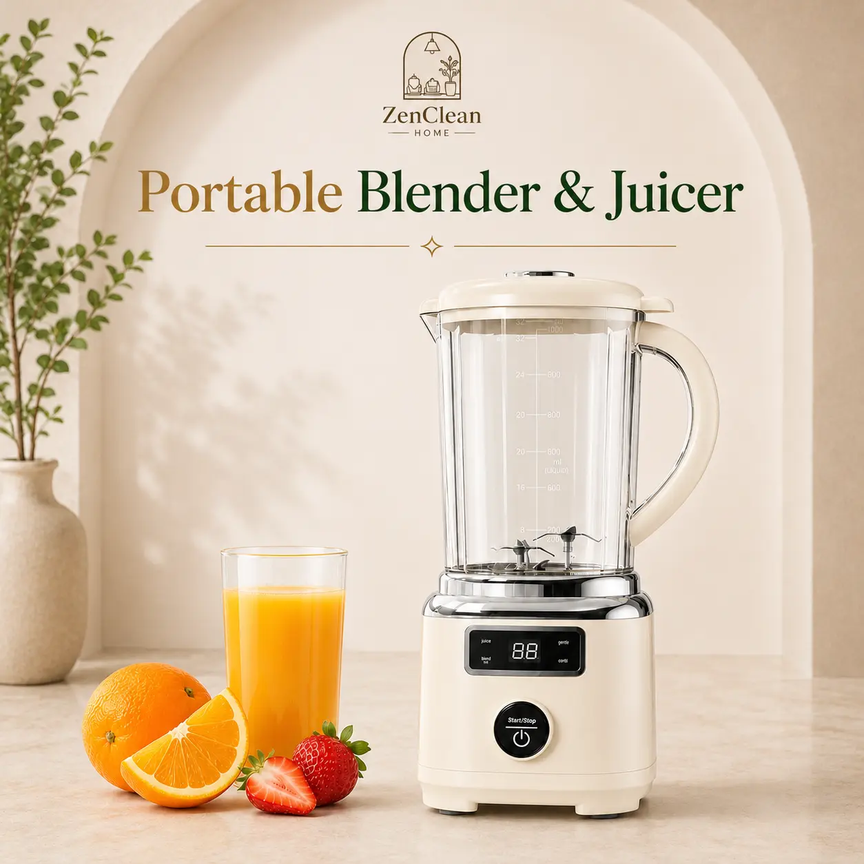 Household Kitchen Jug Blender - 1L Capacity, 3000mAh Battery, 22000 RPM, 30-Blade Rotary Cutter, Essential Home Appliance for Daily Food & Drink Prep juicer,Wide,Chute
