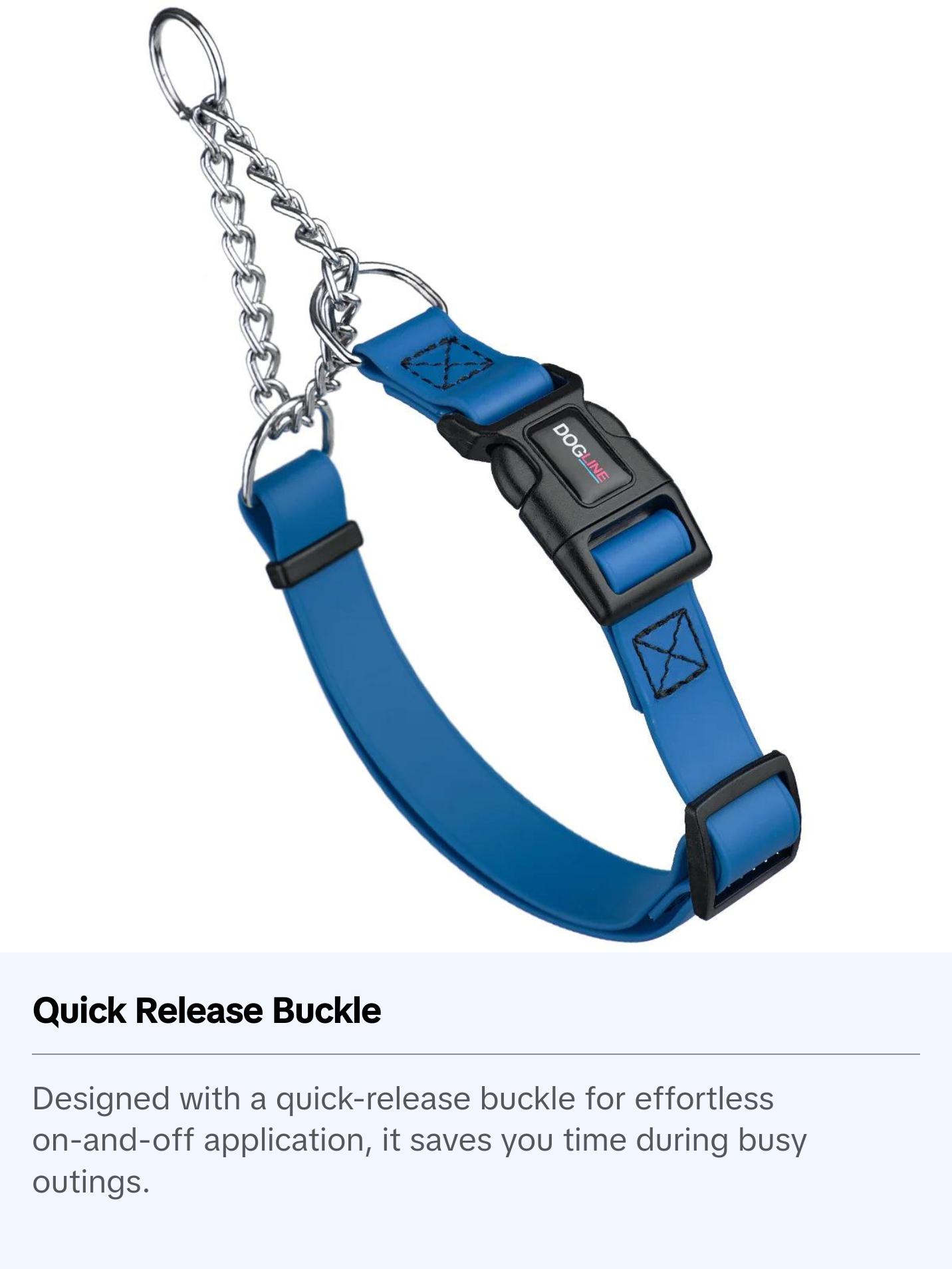 Biothane Adjustable Martingale Collar with Quick Release Buckle