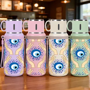 1pc 20oz Stainless Steel Tumbler with Evil Eye Protection Hands and Dots Design, Suitable for Sports, Fitness, Outdoor Travel Outdoor Durable Large Capacity Hiking Stainless Steel Cup Suitable for gifts for frie