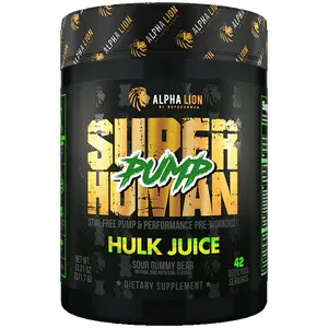 Alpha Lion Superhuman Pump 42srv | Powder, Nootropic Caffeine & Stim Free Preworkout Supplement (42 Servings)