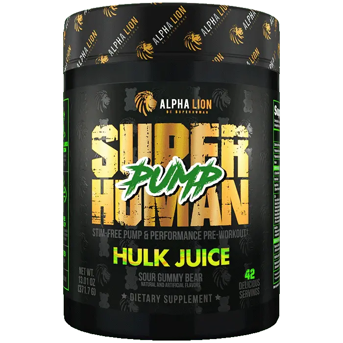 Alpha Lion Superhuman Pump - 42 Servings Powder Dietary Health Fitness Supplement, Nootropic, Stim-Free Energy Fitness Preworkout for Boosted Pump Fuels Heavy Sets