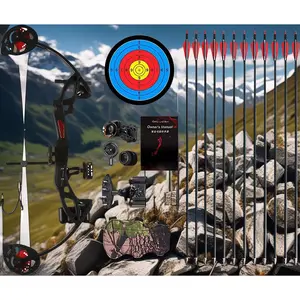 Right Handed Adjustable Compound Bow for Youth & Beginners, 19-28 Inch Draw Length, 15-29 Lbs Draw Weight, 260 FPS Outdoor Archery Set for Target Shooting & Field Practice
