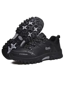 Men's Fashion Waterproof Hiking Shoes, Anti-Collision Outdoor Casual Lace-Up Sports Boots, Walking Boots, Work Boots