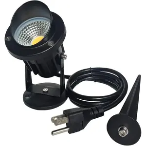LED Outdoor Spotlight Flag Light 120V 10W  Spot Lights for Yard Flagpole House Tree Plug in Christmas Landscape Lighting (10W, Warmwhite)