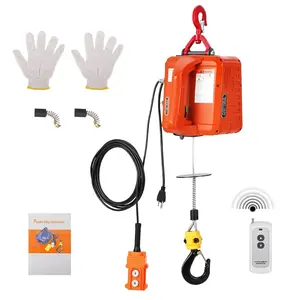 3-in-1 Electric Hoist Winch 1500W, 1100 lb Capacity with Wireless Remote – 110V Portable Power Winch, 40 ft Lift Height for Lifting, Towing & Pulling in Garage, Workshop, Construction