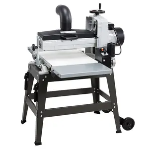 fathersdaygift VEVOR 16 Drum Sander with Stand Extension Tables, 1.5HP 1720RPM Dual Motor Drum Sander for Woodworking - Variable Speed Conveyor Belt, 4 Dust Collection Port for Cabinet Furniture Finishing