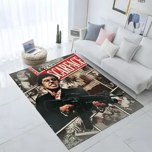 Scarface Rug, Tony Montana Rug, Mafia Theme Rug, Cool Rug, Living Room Decor, Salloon Rug, Area Rug, Cool Room Decor, Office Rug, Modern Art