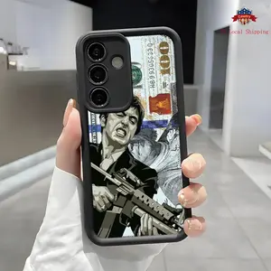 Tony Montana Aesthetic Pattern Phone Case , Enhanced Camera Protection, Shockproof Skin-Friendly Touch Soft Cover for Samsung Galaxy S21 S22 S23 S24 S25 S26 Ultra Plus FE A13 A14 A15 A16 A17 A33 A34 A35 A36 A52 A53 A54 Note20Ultra