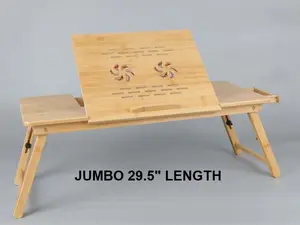 JUMBO Size 29.5" Lap Desk. Portable Laptop Table with Tilt Top. Extra Large Lap Tray for Bed, Couch. Lap Easel for Artist. XL Size Picnic Table.