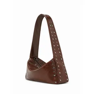 Cider STUDDED FAUX LEATHER SHOULDER BAG