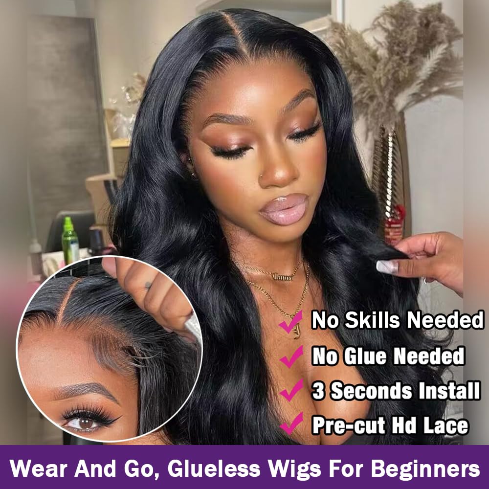 MYLOCKME Body Wave Lace Front Wig 13x6 13x4 HD Transaprent Lace Frontal Wig 9x6 7x5 6x4 5x5 Glueless Wig 30 32 34 Inch 180 Density
