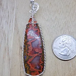 Moroccan Seam Agate Pendant