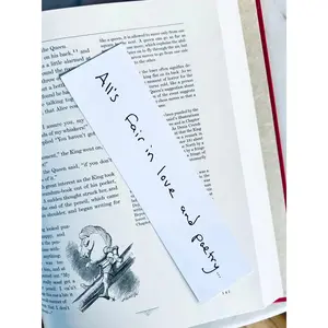 All's is Fair in Love and Poetry Bookmark, Pop Culture Inspired Bookmark