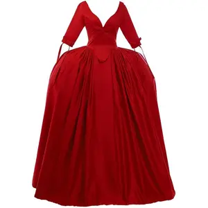 Women's Scottish Highland Dress Claire Fraser Red Dress Ball Gown from Outlander