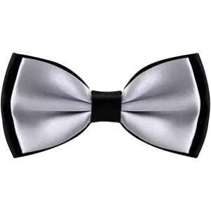 Mens Adjustable Pre-tied Solid Bow Tie
