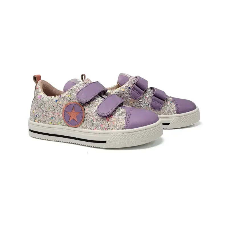 Acebos Lilac Glitter Velcro Sneaker 5603