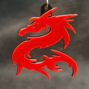 Red dragon earrings. Silver, gold, or bronze surgical steel hooks. Message me your preference. whimsical accessories