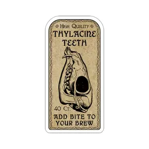Thylacine Teeth Apothecary Label