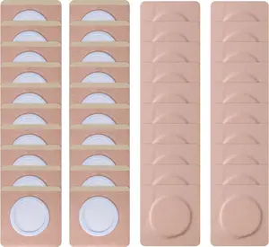 40Pcs Disposable Castor Oil Belly Button Patch | 3.15"*3.15" Highly Absorbent | Self-Adhesive Castor Oil Pack Wrap for Neck/Shoulders/Knees | No Wash | Organic Cotton | Anti-Seepage