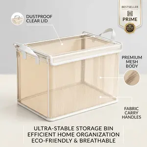 Multi-Functional Storage Bin – Foldable Mesh Organizer for Home, Nursery & Closet