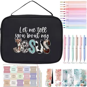 Bible Covers for Women& Girls, Durable Bible Cover Case for Women with Handles, All-in-One Bible Journaling Kit, Perfect Bible Study Kit and Bibles Study Supplies