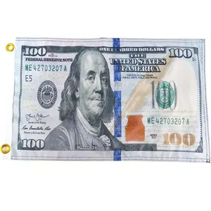 $100 Dollars Bill Flag - 12x18 Inches