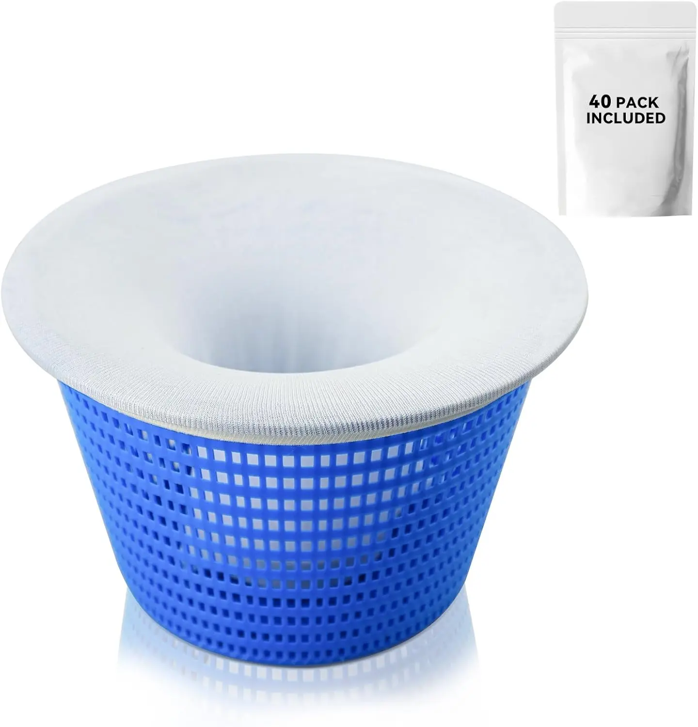 [New Deal] 30 Pack Fine Mesh Pool Skimmer Socks, Traps Leaves & Debris, Protects Impeller & System, Compatible with In-Ground & Above-Ground Pools