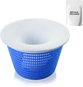 [New Deal] 30 Pack Fine Mesh Pool Skimmer Socks, Traps Leaves & Debris, Protects Impeller & System, Compatible with In-Ground & Above-Ground Pools