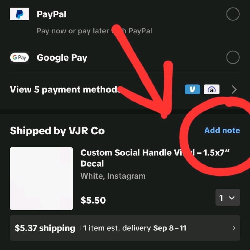 Custom Social Handle Vinyl ( Sticker, Decal, Vinyl)