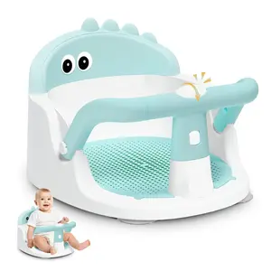 Baby Bath Seat – Non-Slip Bath Chair with Strong Suction Cups, Safe & Comfortable Support for Babies 6 Months+, Portable Infant Bath Seat for Bathtub & Bathroom Use (Green)