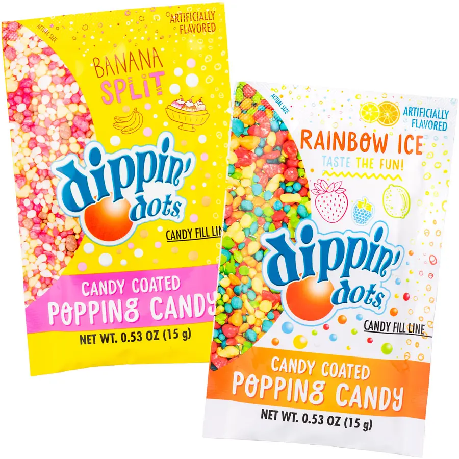 Dippin' Dots Popping Candy - Banana Split or Rainbow Ice (one pack)
