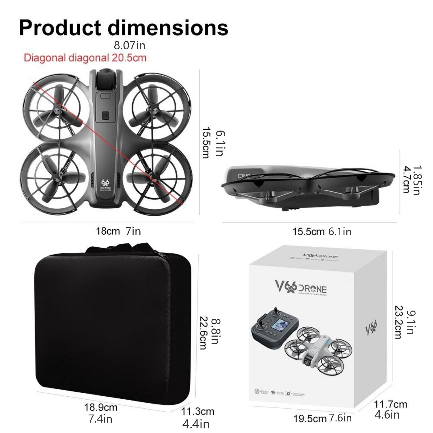 Remote Control Drone for Beginners, HD Dual Cameras, Optical Flow Positioning, 360° Flip, One-Key Takeoff/Landing, FPV Flight, 2 Batteries & Carrying Case Included obstacle avoidance