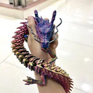 3D Printed Chinese Dragon, 1 Count Creative Dragon Ornament, Room Decoration, Car Ornament, Gift Toy, Halloween Holiday Gift