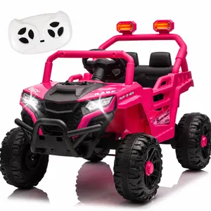 【Birthday Gift】Kids Ride On UTV, Off-Road UTV Truck with Remote Control, Anti-Collision Bar, High Chassis, Anti-Slip Wheels & 4-Wheel Suspension