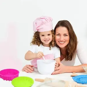 Happy Birthday Pudding Mold - Non-Stick Hot Silicone Baking Tray with Rounded Edges, Best Gift,Easy Release & Clean, for Birthday, Anniversary, Festive Dessert Preparation, Easyrelease Material, Party Desserts, Round Bakeware, Foodgrade Material