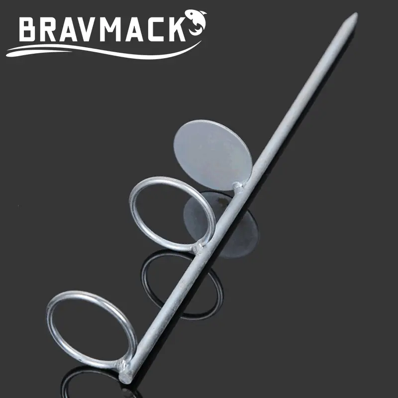 Double Rings Single Fork Fishing Rod Holder Fishing Pole Holders For Ground Bank Fishing Ground Rod Bracket Outdoor Fishing Tool
