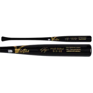 Jac Caglianone Kansas City Royals Autographed Victus Game Model Bat with "MLB Debut 6-3-25" Inscription - Fanatics Authentic Certified