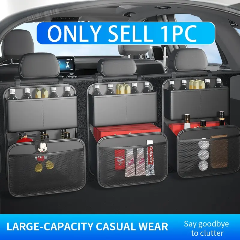 Car Trunk Storage Bag, Multi-Functional Hanging Organizer for Mpv Suvs, Large Capacity Car Cargo Holder, Durable & Space-Saving Design Car Interior Accessory, Auto Accessories Interior