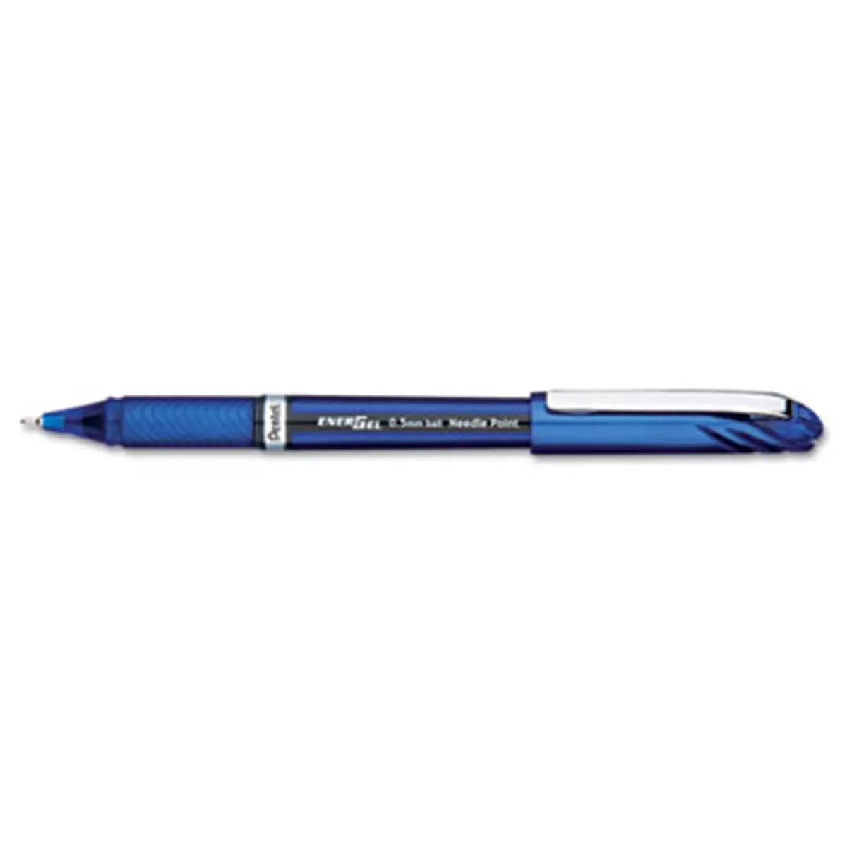 Pentel EnerGel NV Liquid Roller Ball Stick Pen - Blue Ink Needle Tip, Latex-Free Grip, Super-Smooth Liquid-Gel Ink Blend, Blue Gel Pens for Office Stationery & Left Handed Writers
