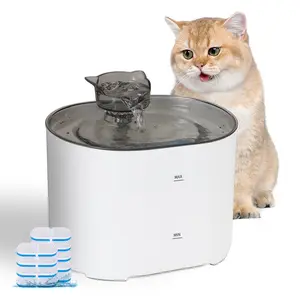 Cat Fountain With 9 Replacement Filters, Ultra Quiet, 75Oz/2.2L Automatic Cat Water Fountain, Two Flow Modes, Multi-Layer Filtration System Pet Water Fountain