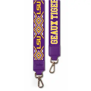 LSU purse strap in Purple and Gold by Desden