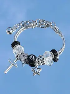 Adjustable Couple Bracelet Set, Minimalist Star and Cross Design, Adjustable Fit, Perfect Gift for Couples, Elegant Jewelry Accessory