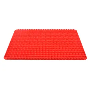 Silicone Baking Mat, Pyramid Shaped Non Stick Bacon Microwave Tray, Baking Supplies, Universal Oven Liners for Bottom of Oven