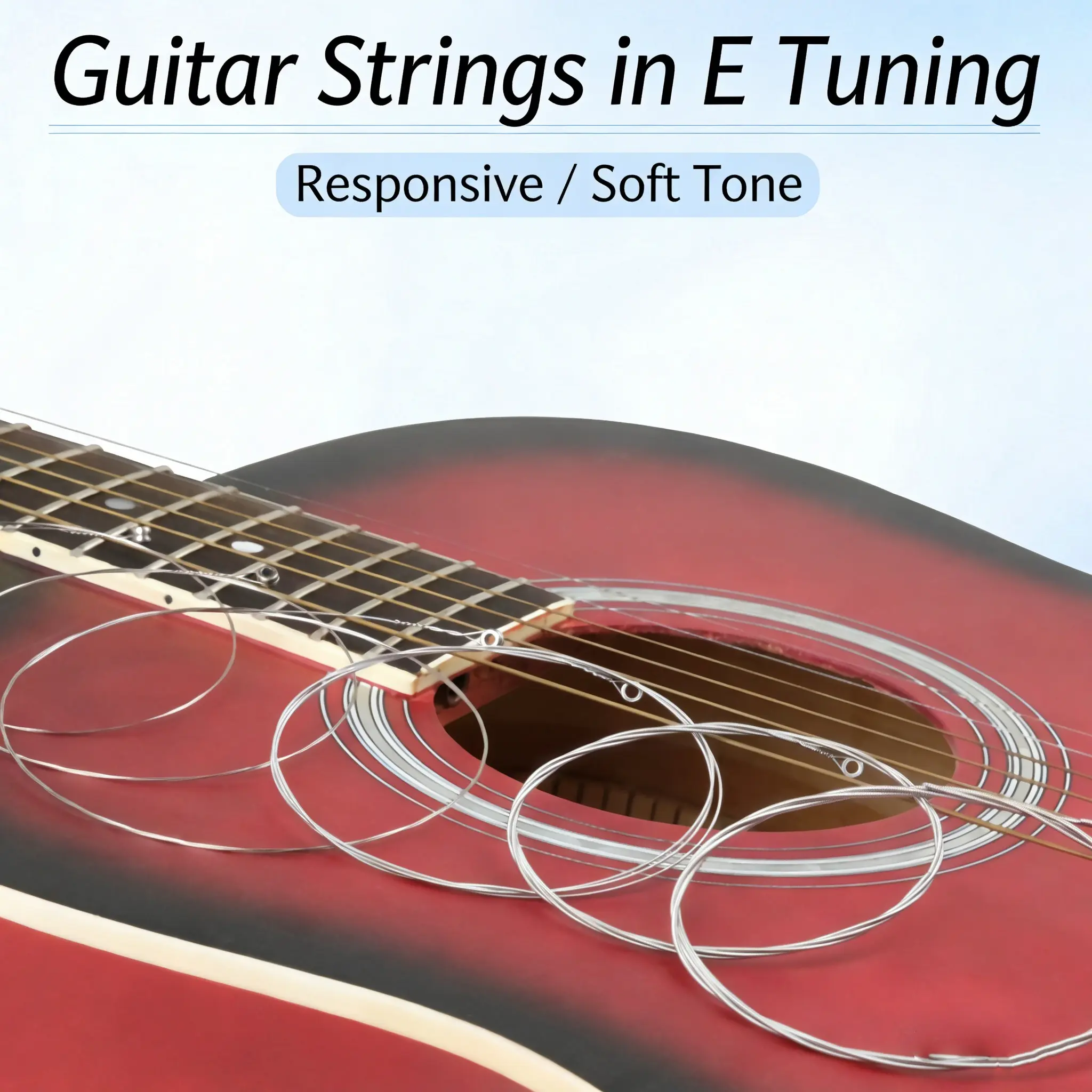 Irin Genuine E203 Electric Guitar String Set, Rust-Resistant Coating, Durable Smooth Sound, 6 Pieces Individually Packaged