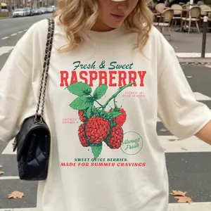 Comfort Colors Fresh & Sweet Raspberry Shirt, Summer Fruit Graphic Tee, Unisex Cotton Top, Summer Vibes TShirt, Summer Gift
