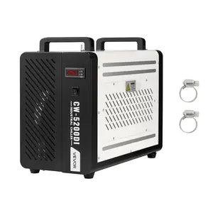VEVOR Industrial Water Chiller, 5460 BTU/h, Industrial Water Cooler Cooling System with Compressor, 4.2 GPM Max Flow, 1.8  Gal Tank Capacity, Laser Chiller, for CO2 Laser Engraving & Cutting Machine