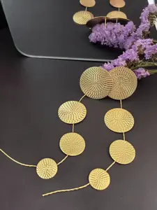 Fashion Layered Disk Dangle Earrings for Women, Textured Personality Statement Jewelry, Perfect Birthday Gift and Bride Accessory