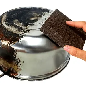 Emery Sponge Scouring Pads, Magic Cleaning Sponges for Removing Stubborn Stains, Heavy Duty Scrub Sponges for Pots, Pans, Dishes, Kitchen, Bathroom & Tile, Rust & Grease Remover