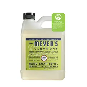 MRS. MEYER'S CLEAN DAY Liquid Hand Soap Refill, Cruelty Free and Biodegradable Formula, Lemon Verbena Scent, 33 oz