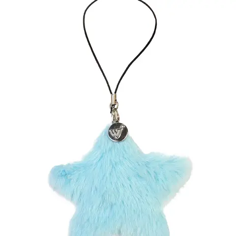Wildflower Cases Limited Edition Blue Fluffy Star Cell Phone Charm, Dainty Puff Star Accessory for iPhone Case, Women's Owned Small Business Gift for Her, Mobile Phone Accessories